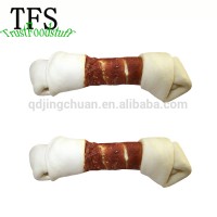 Low-price dog chews duck wrap rawhide knot dog snacks dog chews