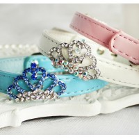 Fashion Diamante Crown Rhinestone Collar For Dog Wholesale