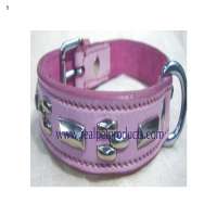 Soft Padded Handmade Leather Dog Collar at Wholesale Price