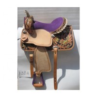 Real Indian Leather Western Horse Saddle