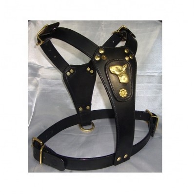 Black Color Best Design Leather Dog Harness